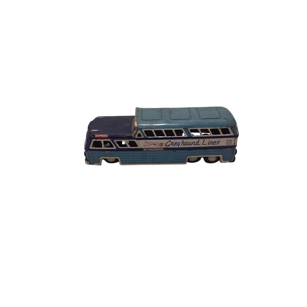 vintage toy tin greyhound lines bus